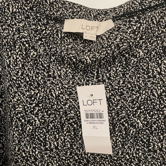 New With Tags Loft Dress XL Black and White - Picture 2 of 6